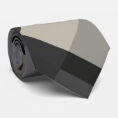 Neutrals en Black Pattered Stropdas (Opgerold)