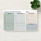 Neutrals Man dagelijkse planning checklists Post-it® Notes (Kantoor)