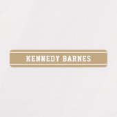 Neutrals Sporty terug naar schoolnaam Labels (Design 1)