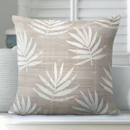 Neutrals Tan Palm Leaves Sierkussen