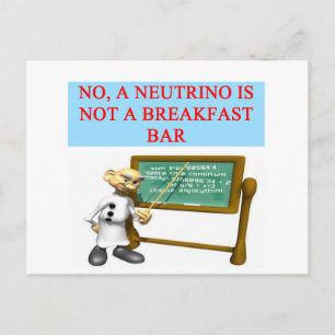 NEUTRINO kwantummechanica natuurkunde grap Briefkaart