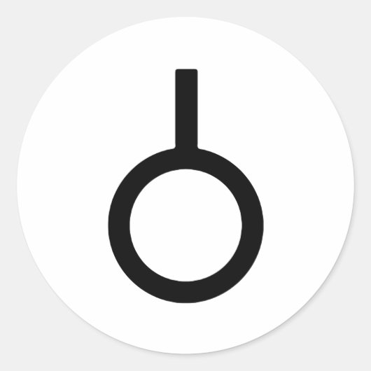 Neutrois-gendersymbool Ronde Sticker (Voorkant)