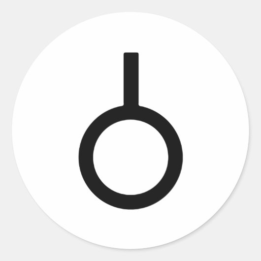 Neutrois-gendersymbool Ronde Sticker (Voorkant)