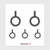 Neutrois-gendersymbool Sticker (Vel)