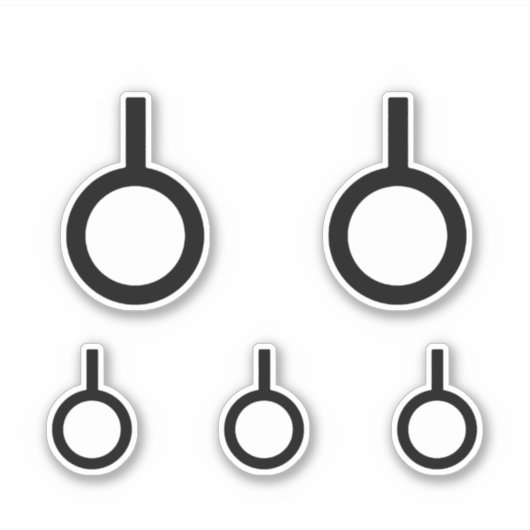 Neutrois-gendersymbool Sticker (Voorkant)