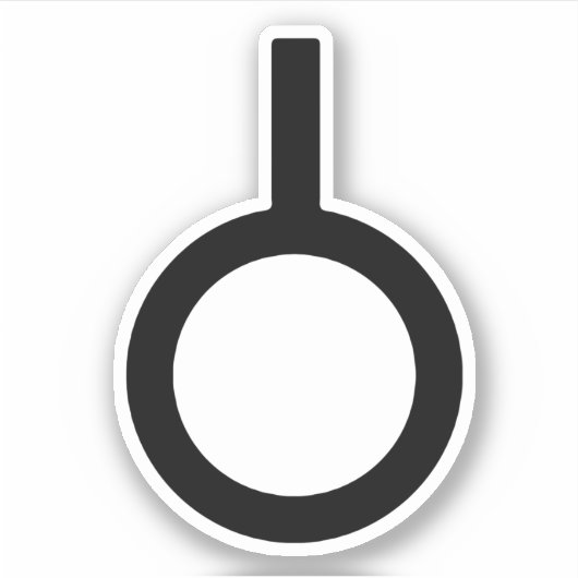 Neutrois-gendersymbool Sticker (Voorkant)