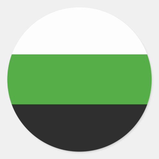 Neutrois Pride Vlag Ronde Sticker (Voorkant)