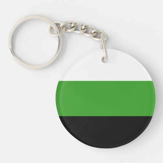 Neutrois Pride Vlag Sleutelhanger (Voorkant)