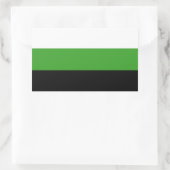 Neutrois trots rechthoekige sticker (Tas)