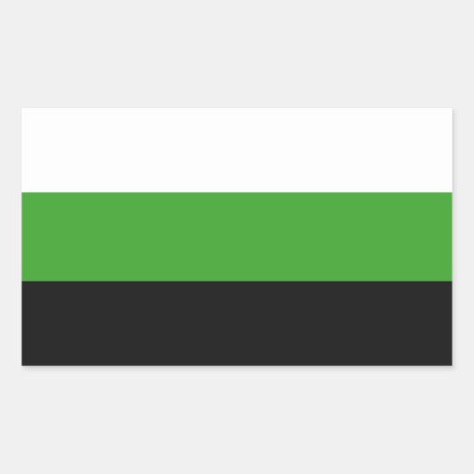Neutrois trots rechthoekige sticker (Voorkant)
