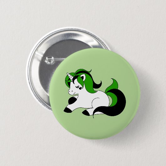 Neutrois unicorn ronde button 5,7 cm (Voorkant /achterkant)