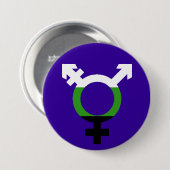Neutrois Vlag Trans Symbool Ronde Button 7,6 Cm (Voorkant /achterkant)