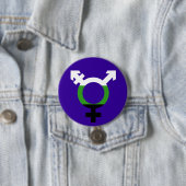 Neutrois Vlag Trans Symbool Ronde Button 7,6 Cm (In situ)