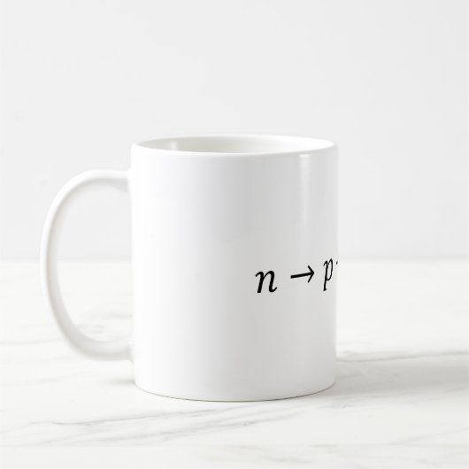 Neutron voor Proton Beta Decay - Nuclear Physics B Koffiemok (Links)