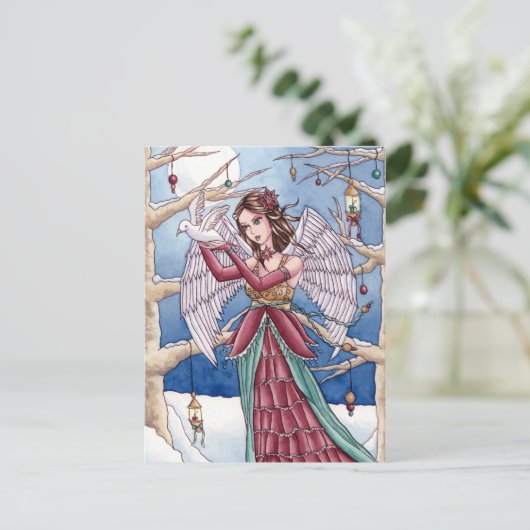 Neva - Christmas Angel Briefkaart (Staand voorkant)