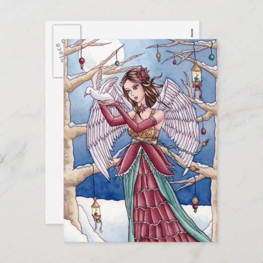 Neva - Christmas Angel Briefkaart (Voorkant / Achterkant)