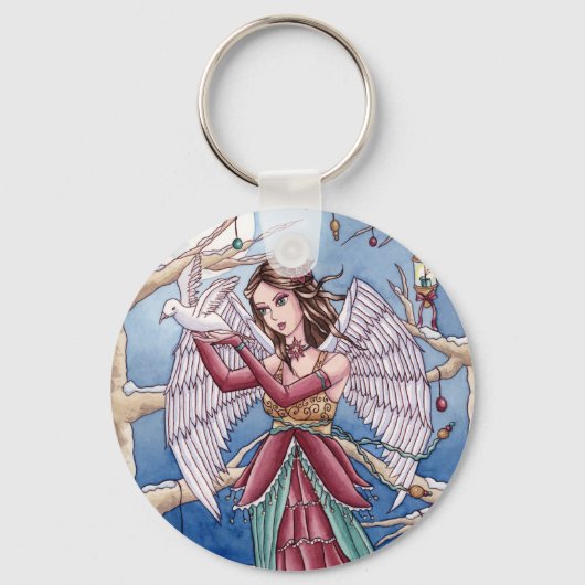 Neva - Sleutelhanger met kerstangel (Voorkant)