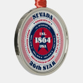 Nevada 36e staat kerstversiering metalen ornament (Rechts)