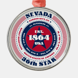 Nevada 36e staat kerstversiering metalen ornament