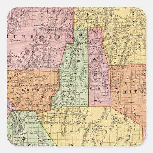 Nevada 4 vierkante sticker (Voorkant)