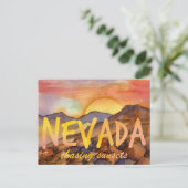 Nevada achtervolgen Zonsondergangen Desert Mountai Briefkaart (Staand voorkant)