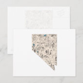 Nevada  Afbeelding Kaart Antiek State Chart (Voorkant / Achterkant)