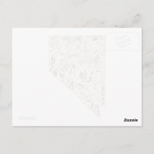 Nevada  Afbeelding Kaart Antiek State Chart (Achterkant)