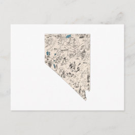 Nevada  Afbeelding Kaart Antiek State Chart