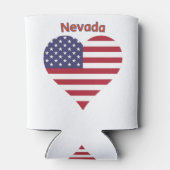 Nevada American Flag Heart Blikjeskoeler (Achterkant)