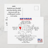 Nevada Amerikaanse staat op een kaart en nuttige i (Voorkant / Achterkant)