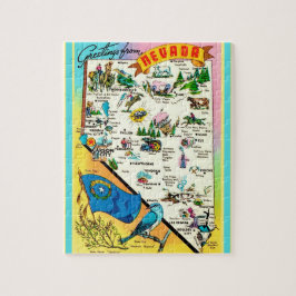 Nevada ansichtkaart 8x10 kaart puzzel