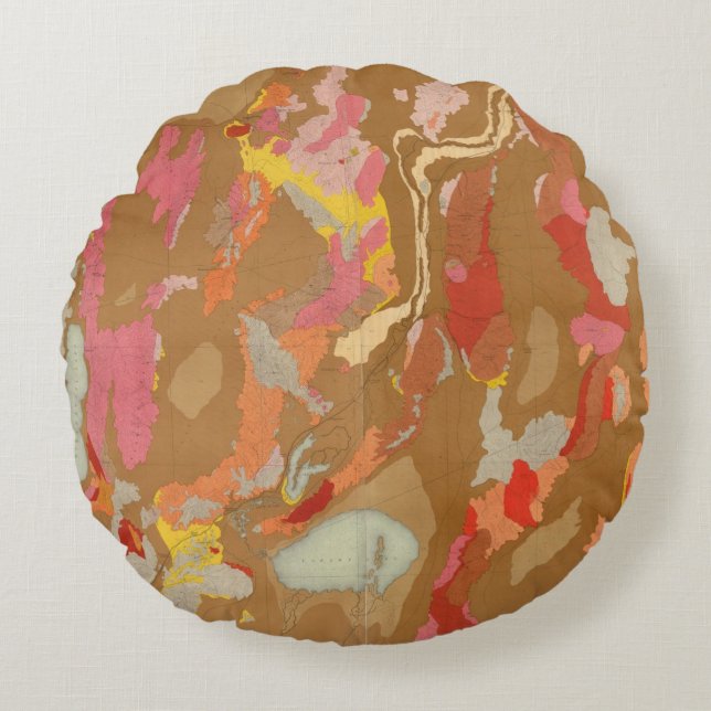 Nevada Basin Geological Rond Kussen (Voorkant)
