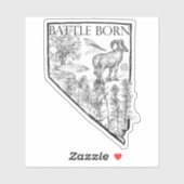 Nevada Battleborn State Symbolen Bighorn Forel Sticker (Vel)