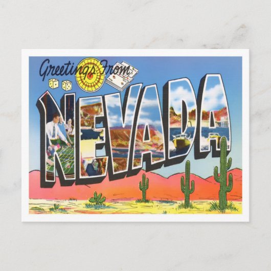 Nevada  Big Letters Briefkaart (Voorkant)