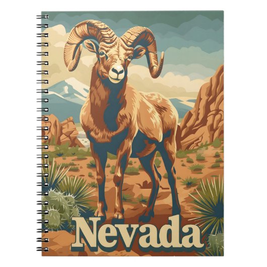 Nevada Bighorn Sheep Notitieboek (Voorkant)