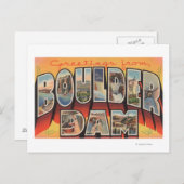 Nevada - Boulder Dam - Grote lettertjes Briefkaart (Voorkant / Achterkant)