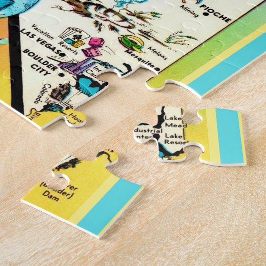 Nevada Briefkaart Kaart Jigsaw Puzzel (Zijkant)