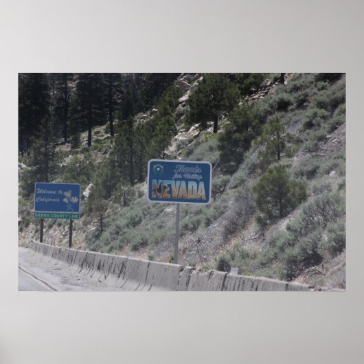 Nevada-Cailforinia Poster (Voorkant)