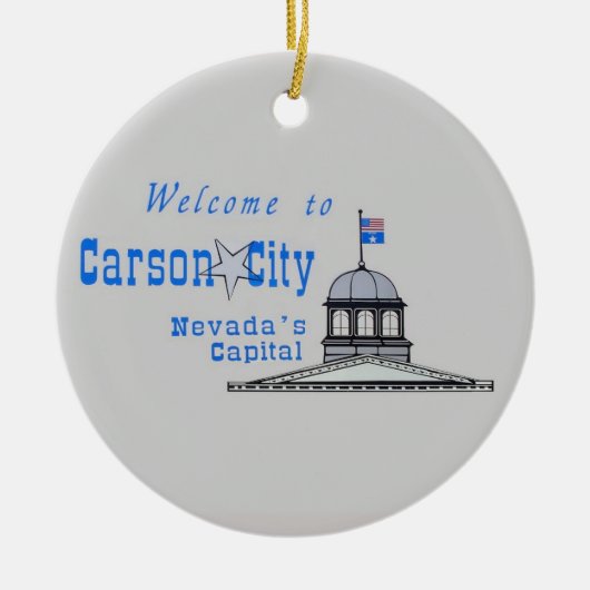 NEVADA Carson City Keramisch Ornament (Voorkant)