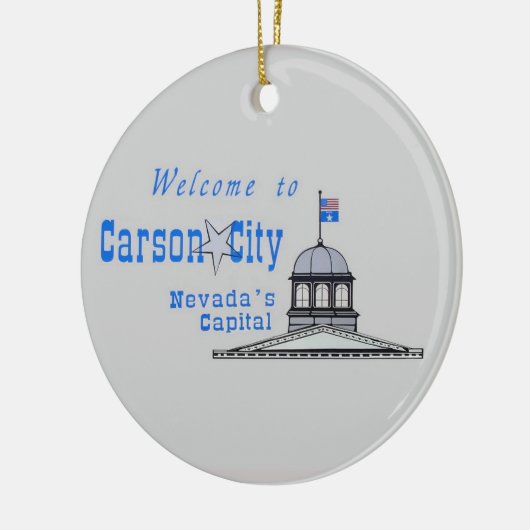 NEVADA Carson City Keramisch Ornament (Links)