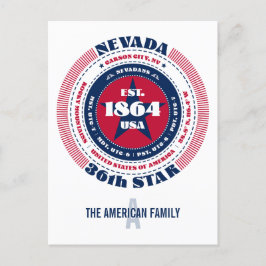 Nevada, Carson City, NV, Patriottisch, Monogram Briefkaart