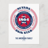 Nevada, Carson City, NV, Patriottisch, Monogram Briefkaart (Voorkant)