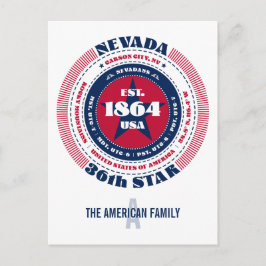 Nevada, Carson City, NV, Patriottisch, Monogram Briefkaart