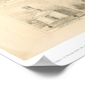 Nevada City, CA. Panoramische kaart 1856 (1184A) Poster (Hoek)