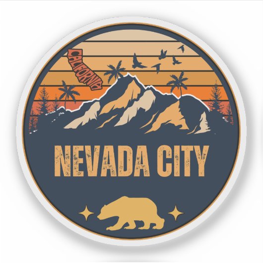 Nevada City, Californië Sticker (Voorkant)