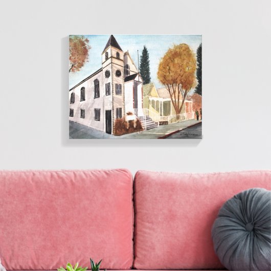 NEVADA CITY - waterverf, verpakte canvas print (Insitu (Woonkamer))