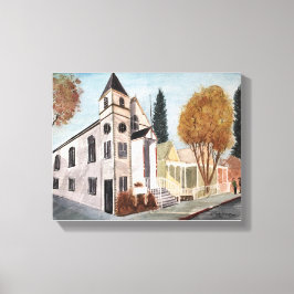 NEVADA CITY - waterverf, verpakte canvas print