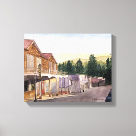 NEVADA CITY - waterverf, verpakte canvas print