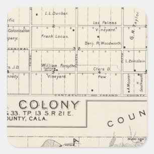Nevada Colony Vierkante Sticker