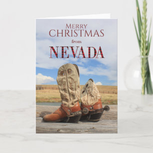 Nevada Cowboy Boot Christmas-Kaart Feestdagen Kaart